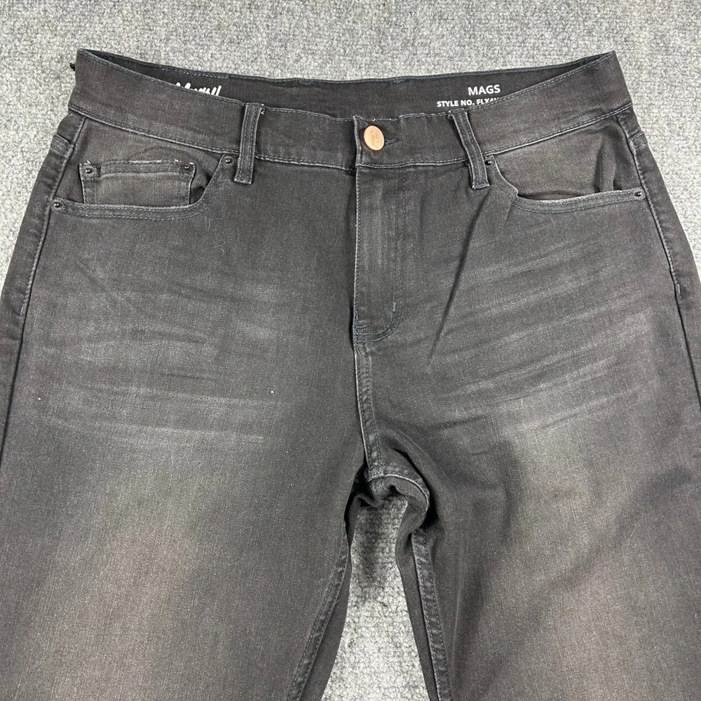 Mugsy Jeans Mags Mens 35x36‎ Black Slim Straight Stretch Denim FLX4NKG-35X36